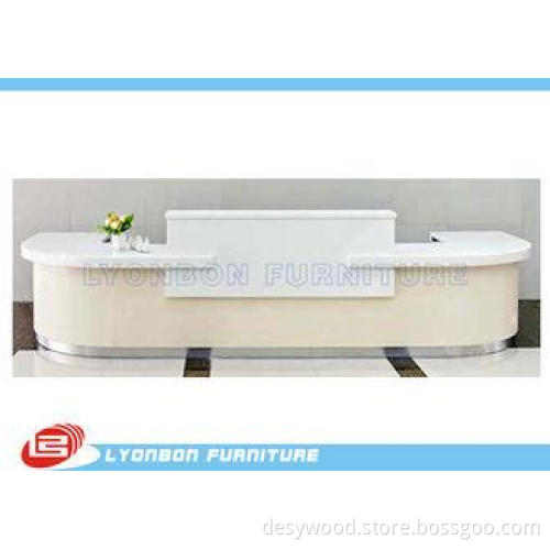 White MDF Wood Reception Desk For Exhibition Help Center ,